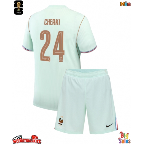 France Rayan Cherki #24 Replica Away Stadium Shirt World Cup 2026 Short Sleeve